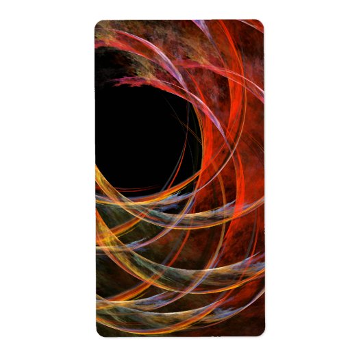 円を分割する抽象芸術アートフラクタル ラベル (正面)