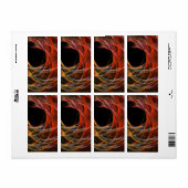 円を分割する抽象芸術アートフラクタル ラベル (フルシート)