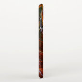 円を分割する抽象芸術アートマット iPhoneケース (右側)