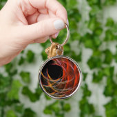 円を分割する抽象芸術アート キーホルダー (手)