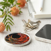 円を分割する抽象芸術アート キーホルダー (側面)