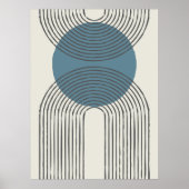 円を持つミニマル世紀中頃のアーチ ポスター (正面)