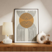 円を持つミニマル世紀中頃のアーチ ポスター