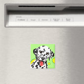 円を持つDalmatian犬 マグネット (インサイチュ (食洗機))