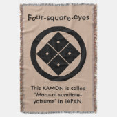 円を描いた四方眼の傾斜 スローブランケット (正面縦)