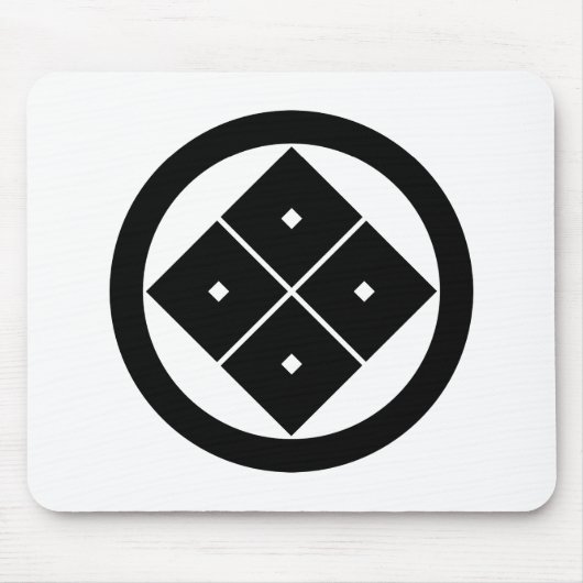 円を描いた四方眼の傾斜 マウスパッド (正面)