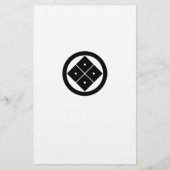 円を描いた四方眼の傾斜 便箋 (正面)