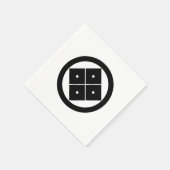円を描いた四方眼 スタンダードカクテルナプキン (角)