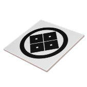 円を描いた四方眼 タイル (側面)
