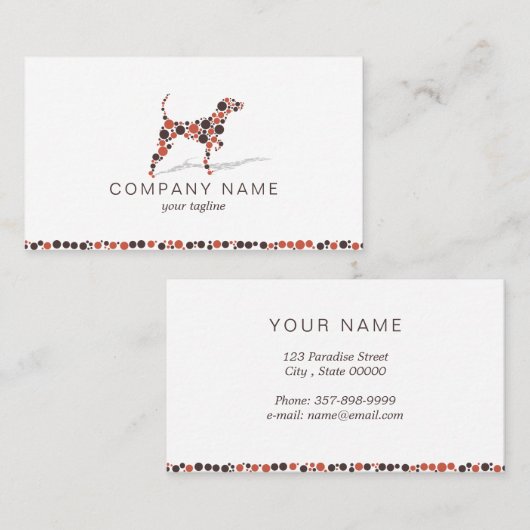 円を描いた犬 名刺 (正面/裏面)