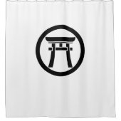 円を描いた鳥居 シャワーカーテン (正面)
