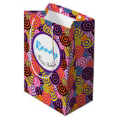 円を描いて回るハッピーバースデー ミディアムペーパーバッグ (裏面アングル)