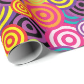 円を描いて回カラフルハッピーバースデー ラッピングペーパー (ロールコーナー)