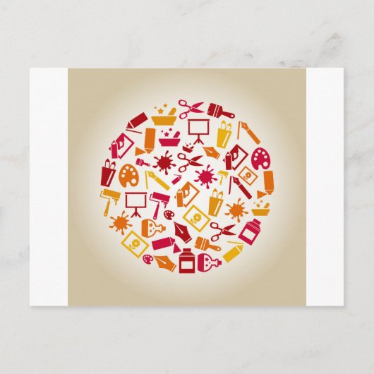 円を描く ポストカード (正面)