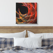 円を白黒で抽象芸術する キャンバスプリント (インサイチュ (寝室))