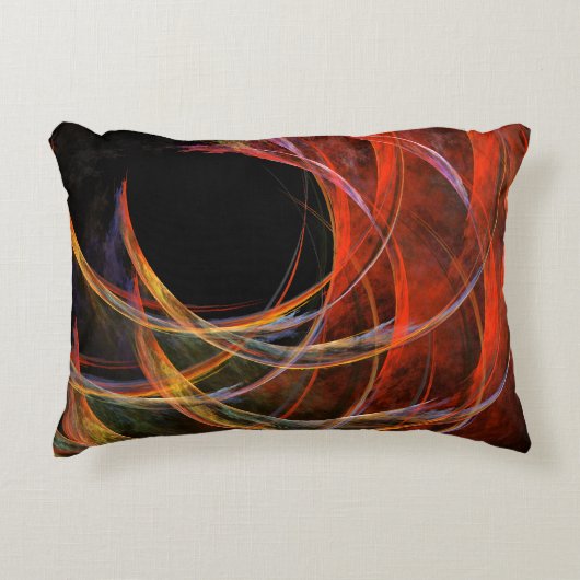 円を破る抽象芸術アートアクセントピロー アクセントクッション (正面)