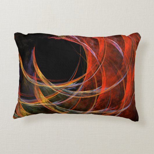 円を破る抽象芸術アートアクセントピロー アクセントクッション (裏面)
