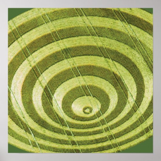 円を芸術的切り抜き ポスター (正面)