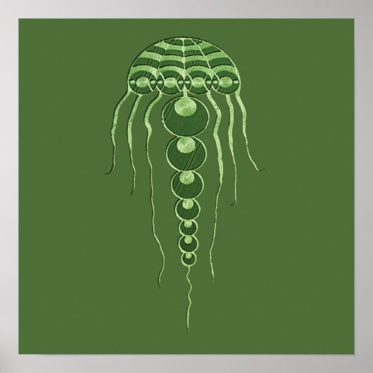 円を芸術的切り抜き ポスター (正面)