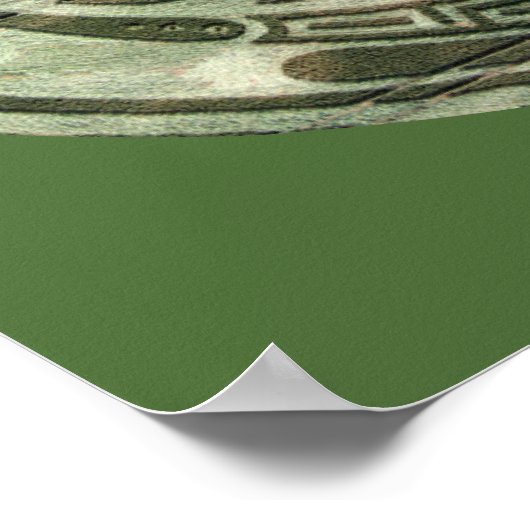 円を芸術的切り抜き ポスター (角)