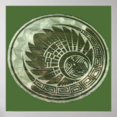 円を芸術的切り抜き ポスター (正面)