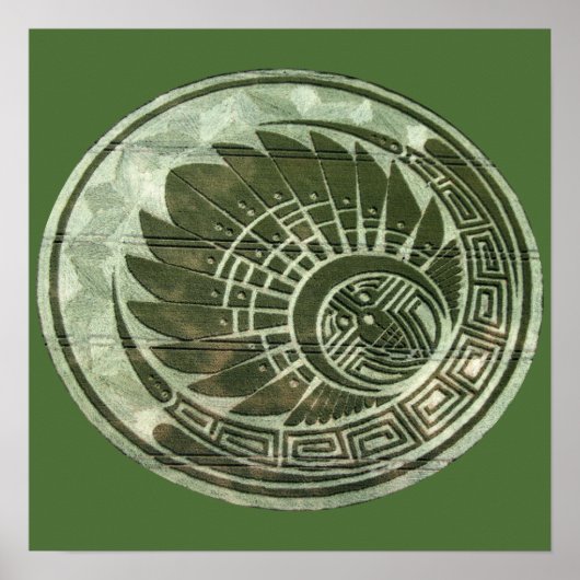 円を芸術的切り抜き ポスター (正面)