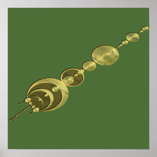 円を芸術的切り抜き ポスター (正面)