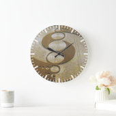 円を芸術的切り抜き ラージ壁時計 (ホーム)