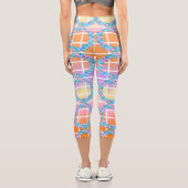 円を除く単色のジオメトリックシェイプ カプリレギンス (裏面)