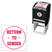 円アウトライン内の「送信者に戻る」 セルフインキングスタンプ (インサイチュ)