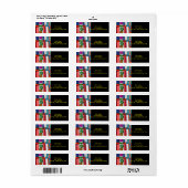 円アクセントカッコいい付き熱ストライプ角および長方形の文字 ラベル (フルシート)