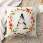 円エレガントで飾られた手紙A クッション (ブランケット)