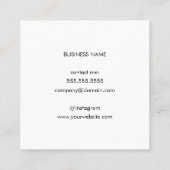 円エレガントカラフル美しい スクエア名刺 (裏面)