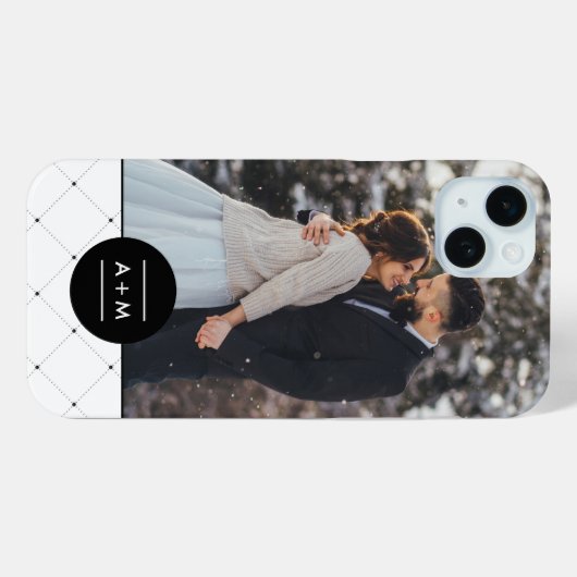 円エレガントモノグラム Case-Mate iPhoneケース (裏面 (横))