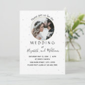 円エレガント写真結婚式招待状 招待状 (スタンド正面)