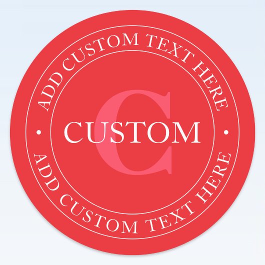 円エレガント形文字テンプレート編集可能な赤い白 ラベル