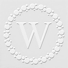 円エレガント点フレーム独身のイニシャルモノグラム