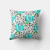 円カッコいい付き点々のあるバラ クッション (裏面)