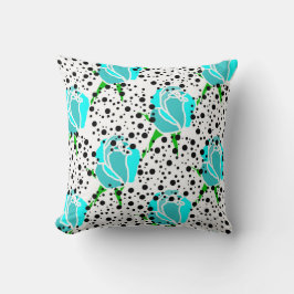 円カッコいい付き点々のあるバラ クッション