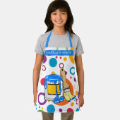 円カラフルと雑然と絵を描する缶とブラシ エプロン (インサイチュ)