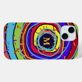 円カラフルの爆破パーソナライズされた Case-Mate iPhoneケース (裏面 (横))