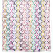 円カラフルを開く シャワーカーテン (正面)