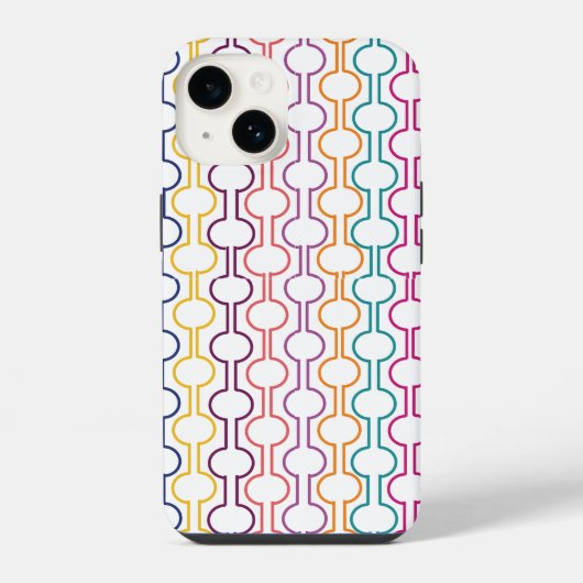 円カラフルを開く iPhoneケース (裏面)