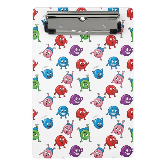 円カラフルキャラクター ミニクリップボード (正面)