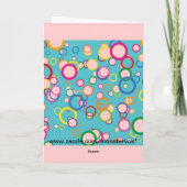 円カラフルグリーティングカード カード (裏面)