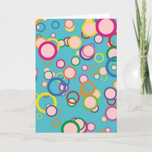 円カラフルグリーティングカード カード (正面)