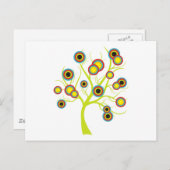 円カラフルツリー ポストカード (正面/裏面)