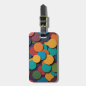 円カラフルデザイン ラゲッジタグ (正面縦)