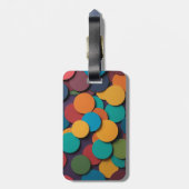 円カラフルデザイン ラゲッジタグ (裏面縦)