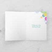 円カラフルハッピーバースデー カード (内部)